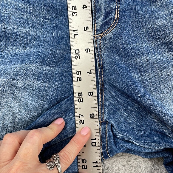 Vintage America Jeans Women's 10P Boho Capri Tassels Embroidery Cottagecore Blue - Picture 11 of 16